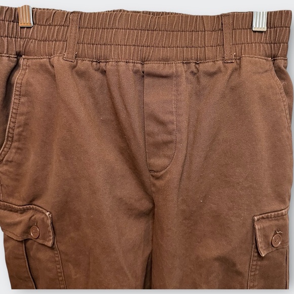 FOREVER 21 Brown Cargo Jogger Pants M | Y2K Athleisure Utility Streetwear Urban - Picture 6 of 11